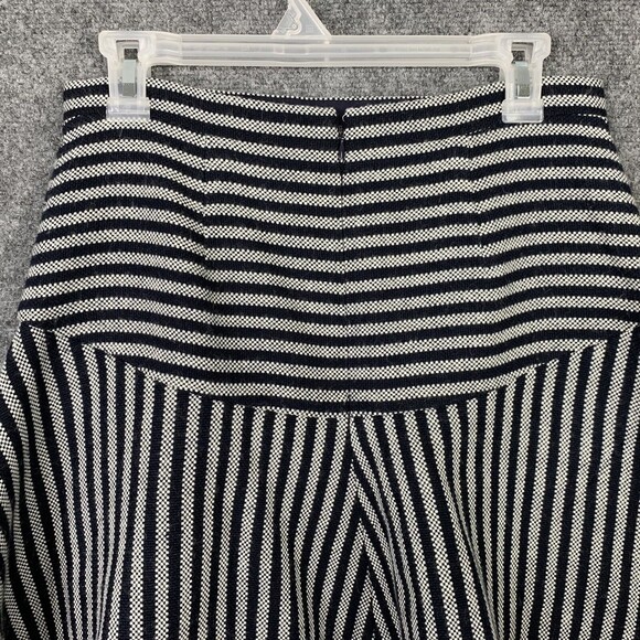 J Crew Factory Striped Flare Short Skirt Women Size 6 Wool Blend Lined Zip Back - Picture 5 of 9